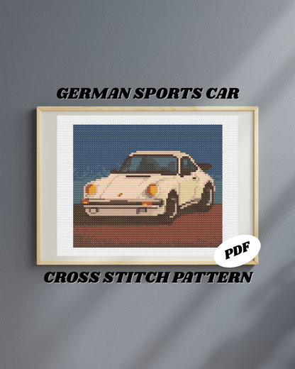 Patrón de Punto de Cruz "Porsche 911 Clásico" - CrossGuidetPatterns