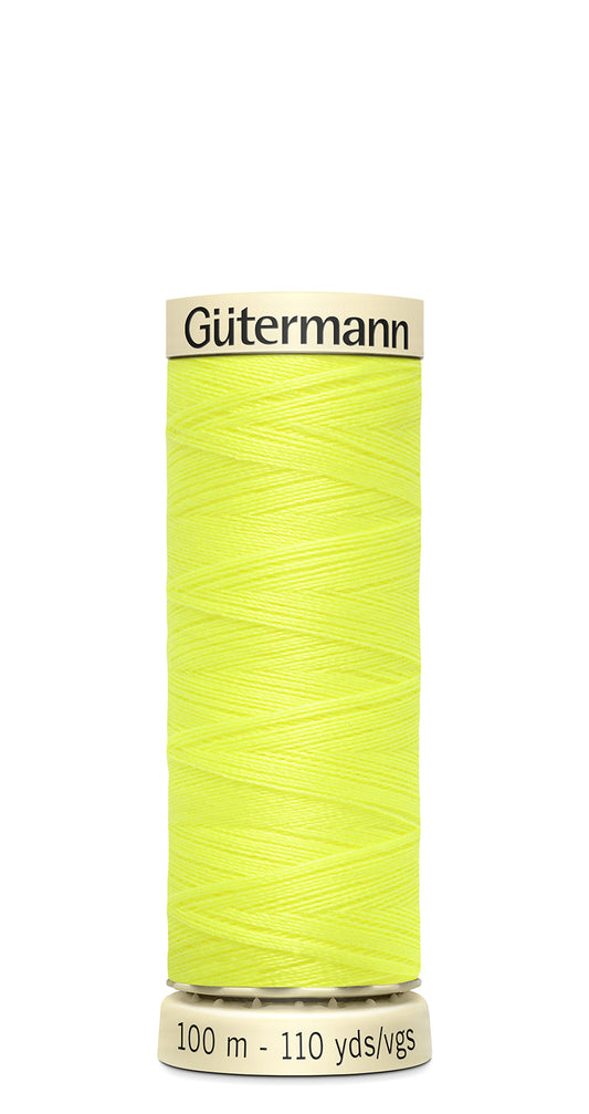 Bobina de hilo de coser Gütermann Coselotodo Neón 100m color amarillo flúor