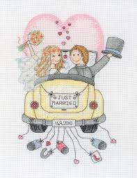 Kit punto de cruz "Just Married" - ACS15