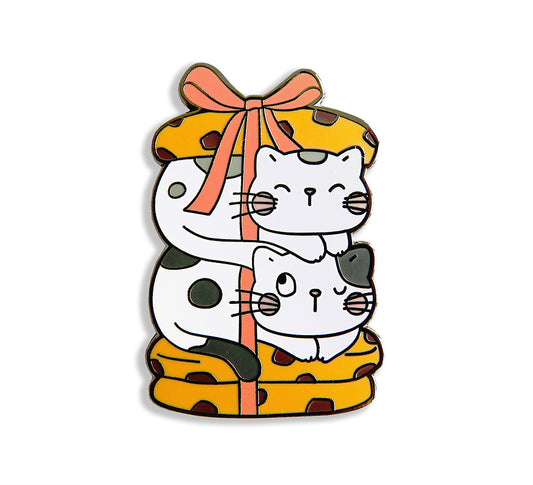 Imán para agujas de bordado de metal con diseño de gatitos en navidad