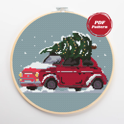 Patrón de Punto de Cruz "Fiat 500" - CrossGuidetPatterns