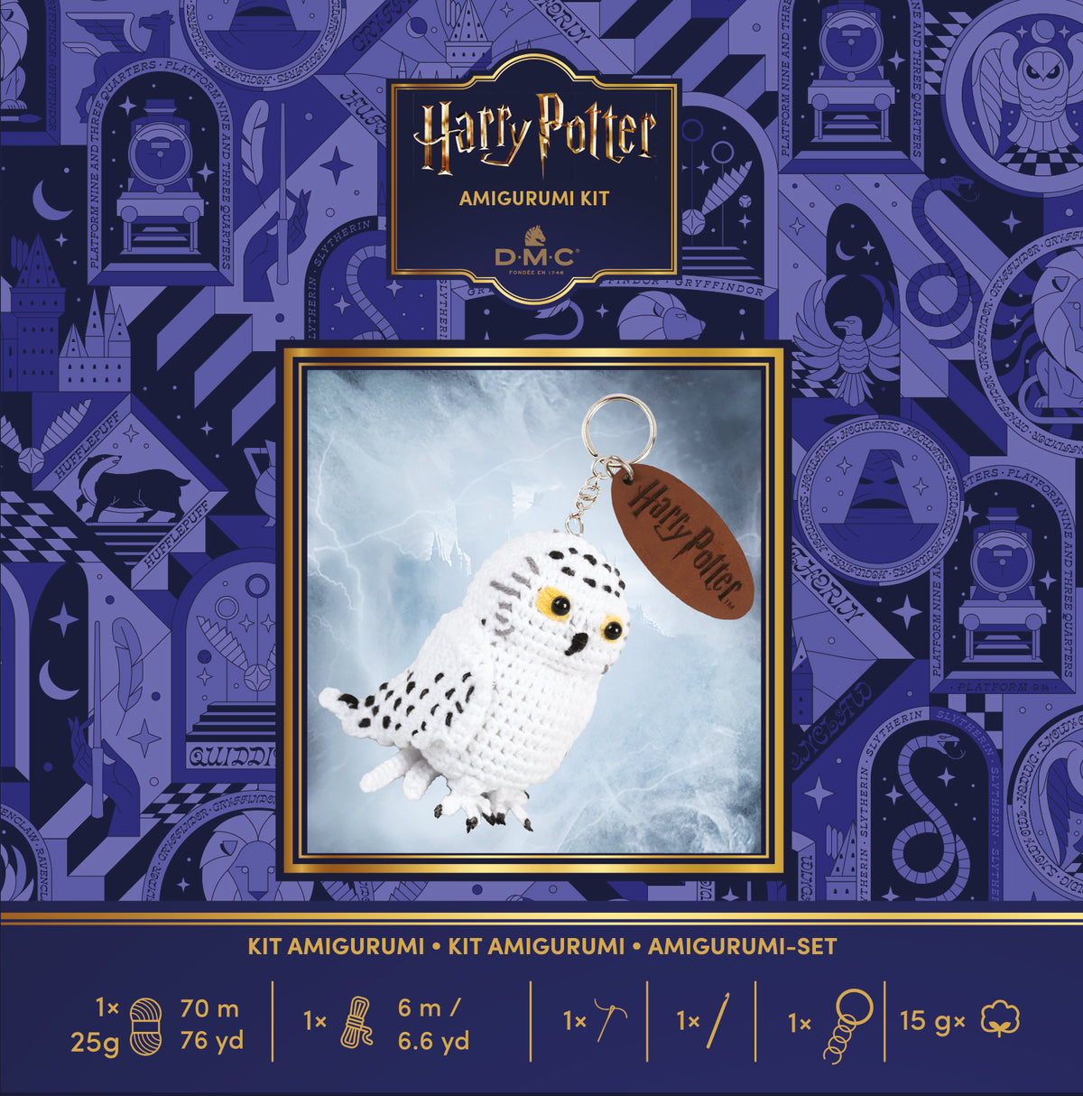 Kit Amigurumi Harry Potter DMC "Llavero Hedwig" - CR160K