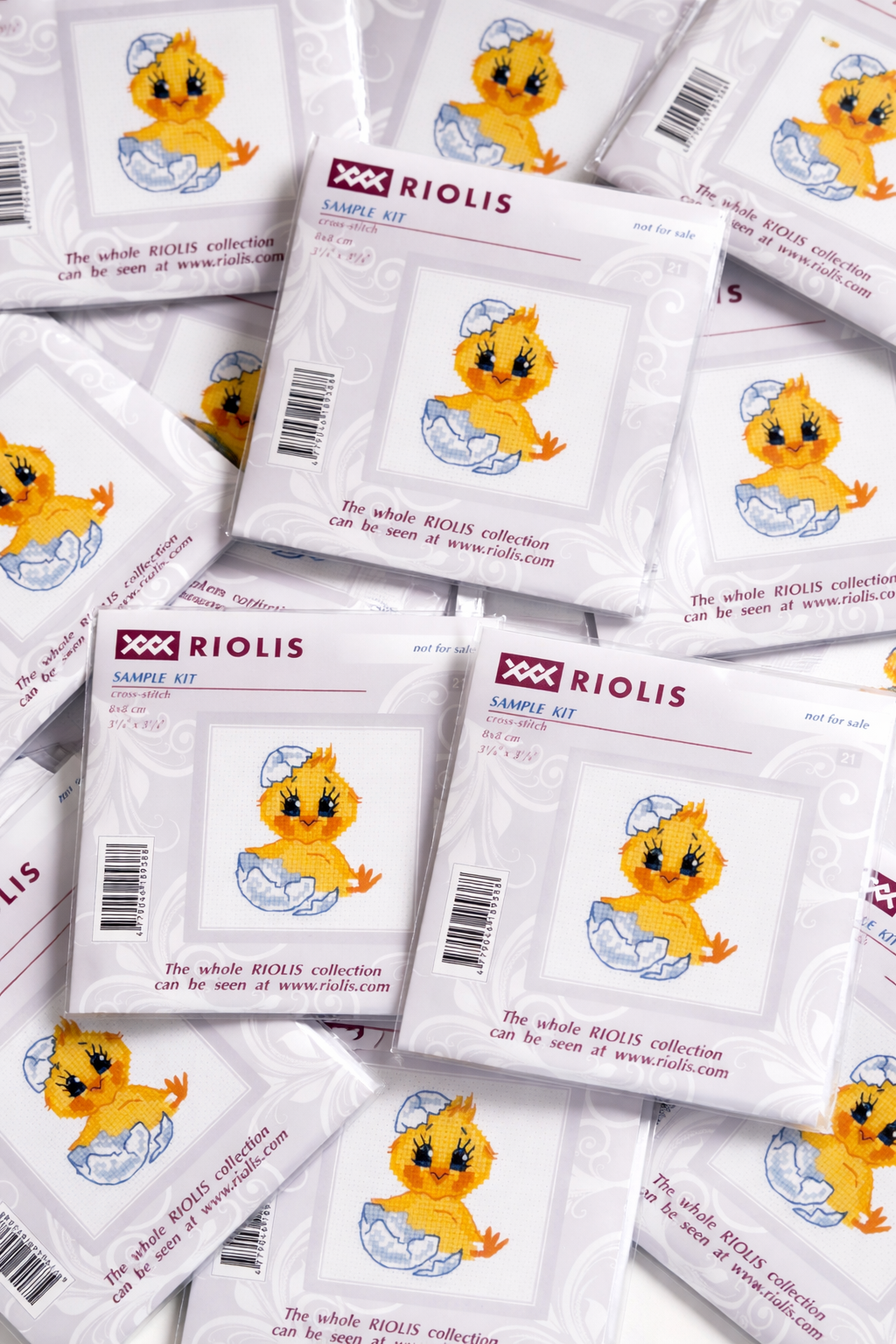 Kit de Punto de Cruz Riolis "Pollito" - SAMPLE KIT