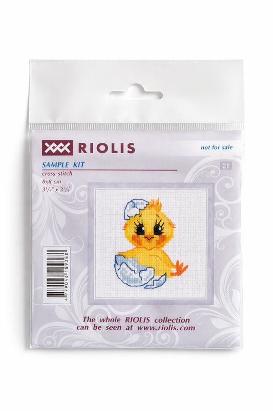Kit de Punto de Cruz Riolis "Pollito" - SAMPLE KIT