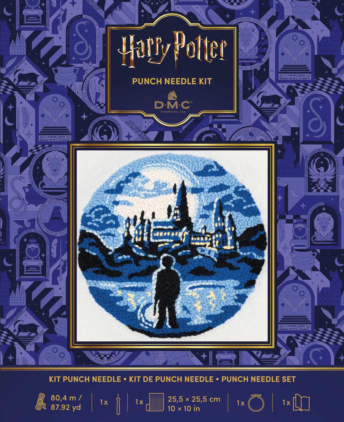 Kit de Punch Needle Harry Potter DMC "Castillo de Hogwarts" - PN015K