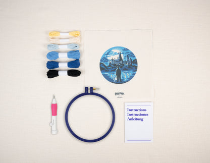 Kit de Punch Needle Harry Potter DMC "Castillo de Hogwarts" - PN015K