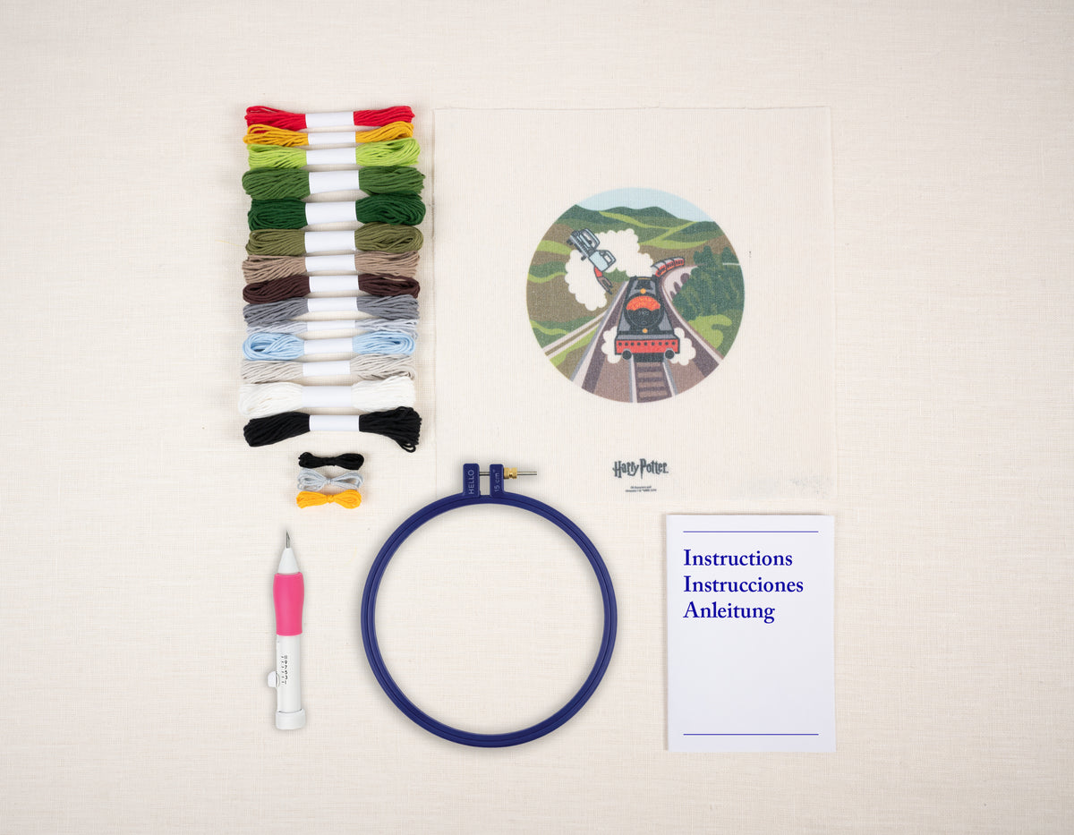 Kit de Punch Needle Harry Potter DMC "Coche Volador" - PN018K