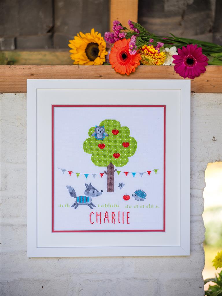 Kit de Punto de Cruz "Animales del Bosque" Personalizable – Vervaco