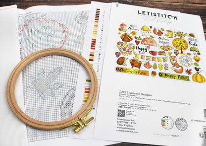 Kit de Punto de Cruz Letistitch "Autumn Sampler" - L8221