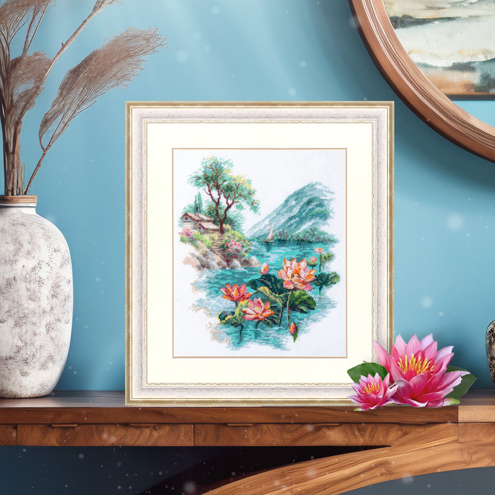 Kit de Punto de Cruz "Blooming Lotuses" 70-01 Magic Needle