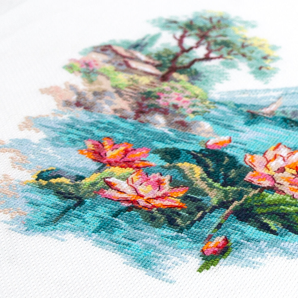 Kit de Punto de Cruz "Blooming Lotuses" 70-01 Magic Needle