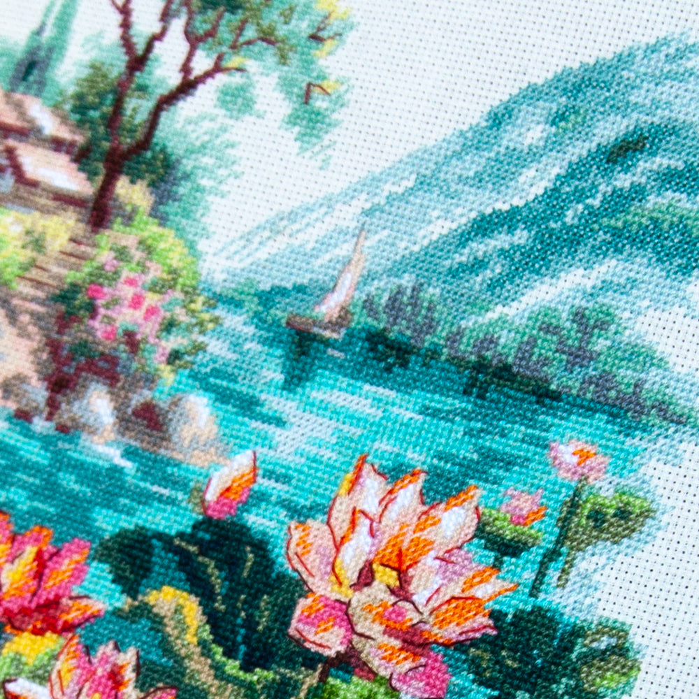 Kit de Punto de Cruz "Blooming Lotuses" 70-01 Magic Needle