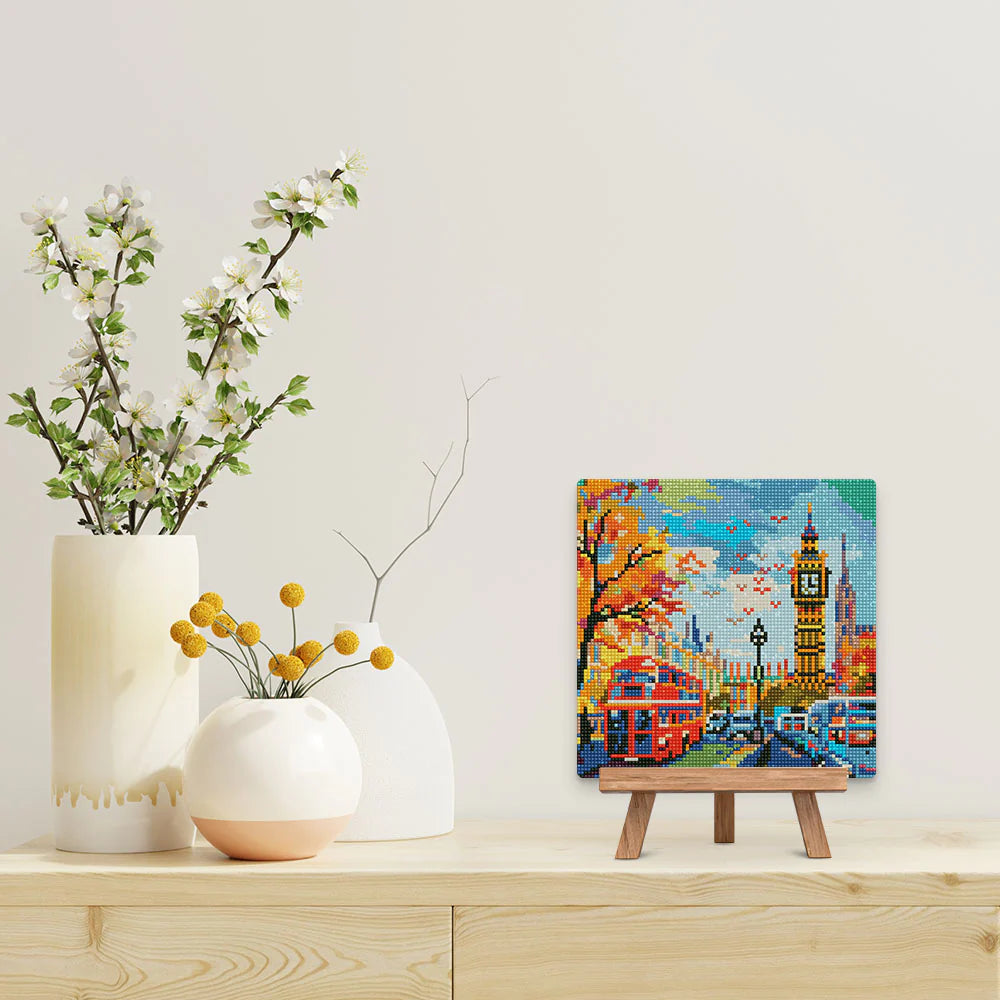 Kit de Punto Diamante Figured’Art "Otoño en Londres" 25×25 cm