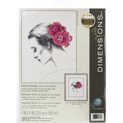 Kit de Punto de Cruz Dimensions "Retrato Floral" 70-35379