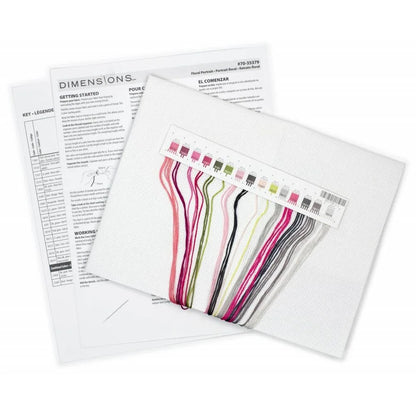 Kit de Punto de Cruz Dimensions "Retrato Floral" 70-35379