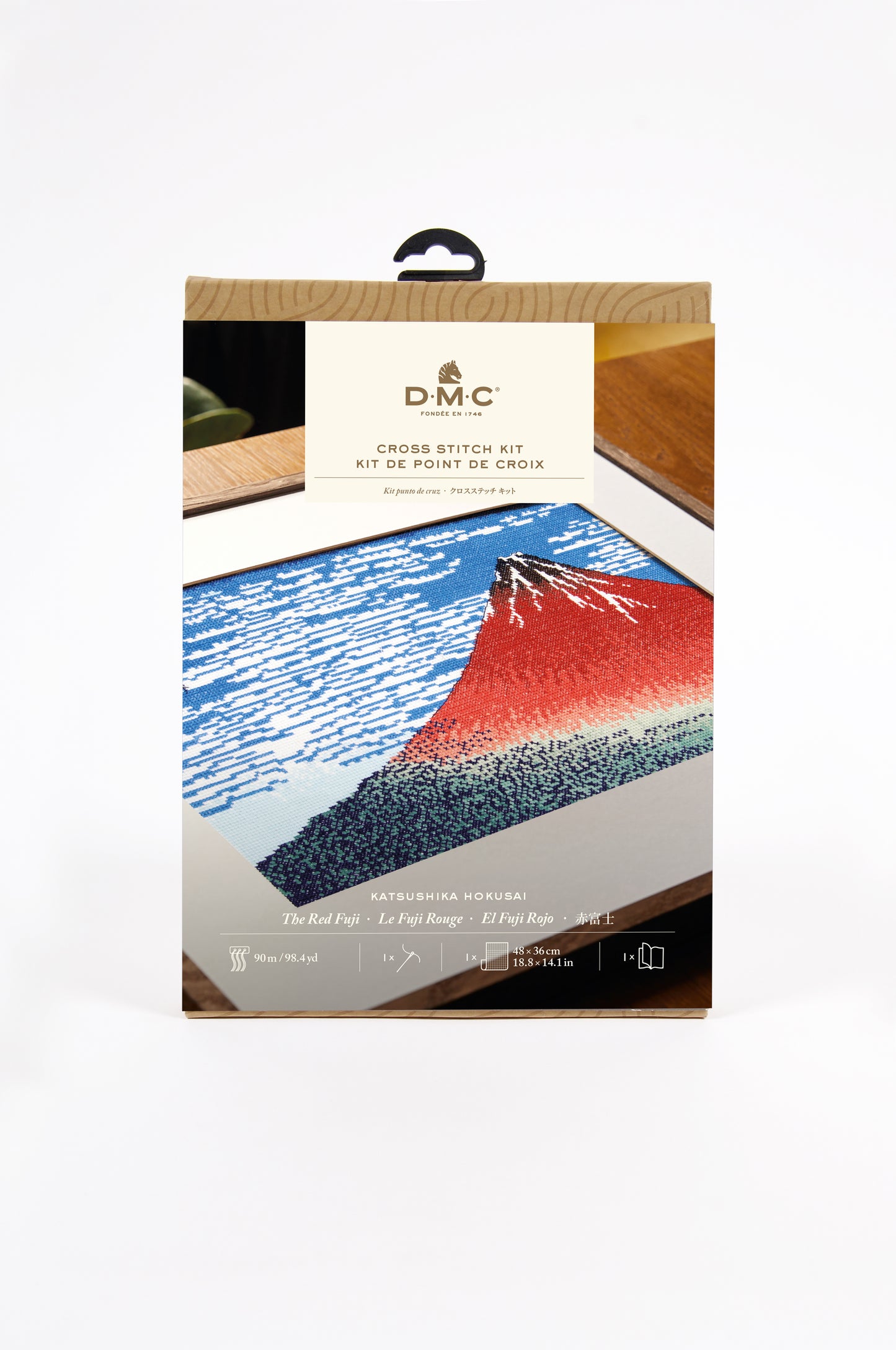 Kit de Punto de Cruz DMC "El Fuji Rojo - Katsushika Hokusai" - BK1997
