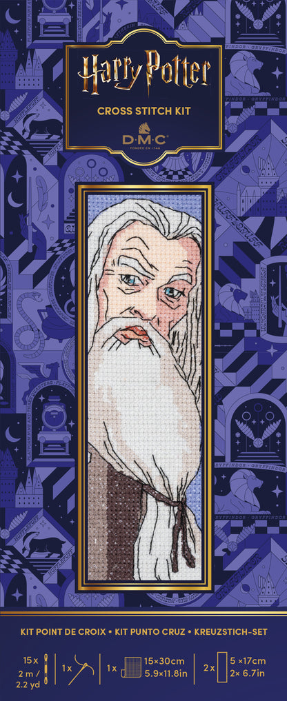 Kit de Punto de Cruz Harry Potter DMC "Marcapáginas Dumbledore" - BK2031