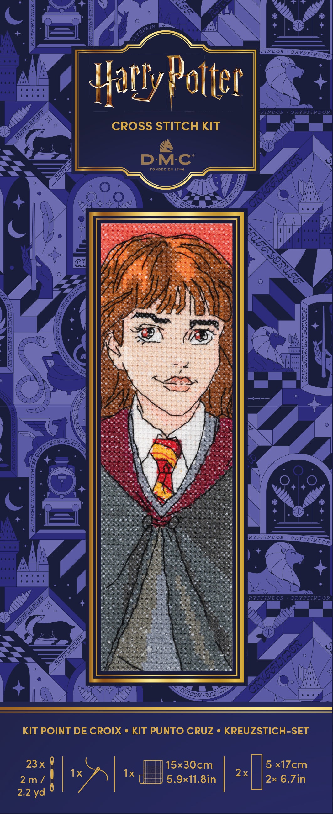 Kit de Punto de Cruz Harry Potter DMC "Marcapáginas Hermione" - BK2029