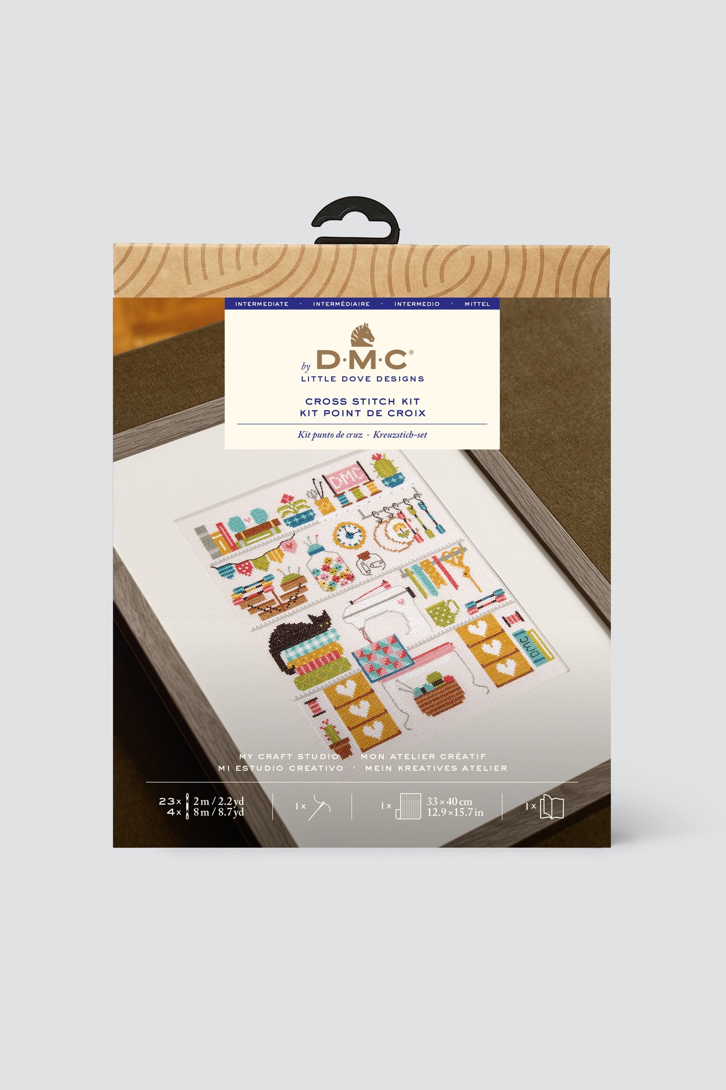 Kit de Punto de Cruz DMC "Mi Estudio Artesanal" - Colección Diseñadoras