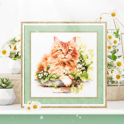 Kit de Punto de Cruz "Gato Naranja" 70-22 Magic Needle