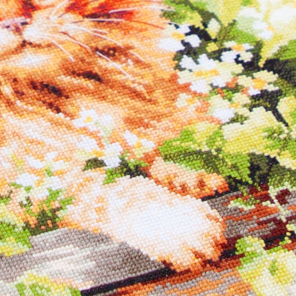 Kit de Punto de Cruz "Gato Naranja" 70-22 Magic Needle