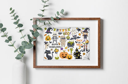 Kit de Punto de Cruz Letistitch "Halloween Sampler" - L8225