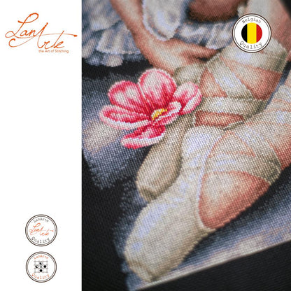 Kit de Punto de Cruz "My Little Ballerina Shoes" - Lanarte