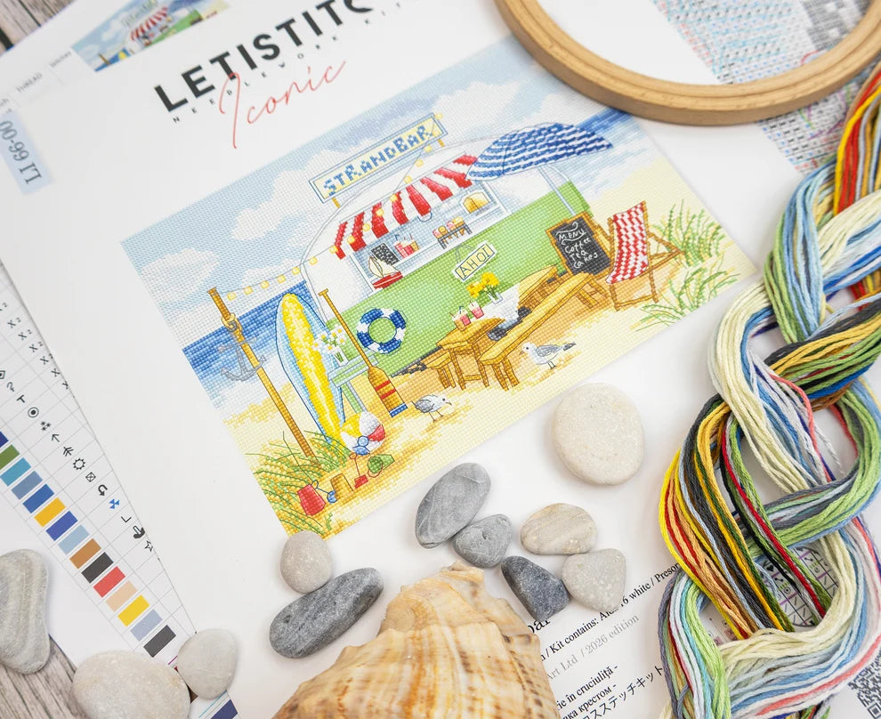 Kit de Punto de Cruz Letistitch "Chiringuito de Playa" - LI 66-00