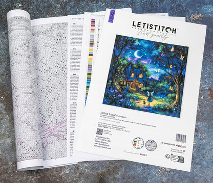 Kit de Punto de Cruz Letistitch "Luna's Garden" - L9942