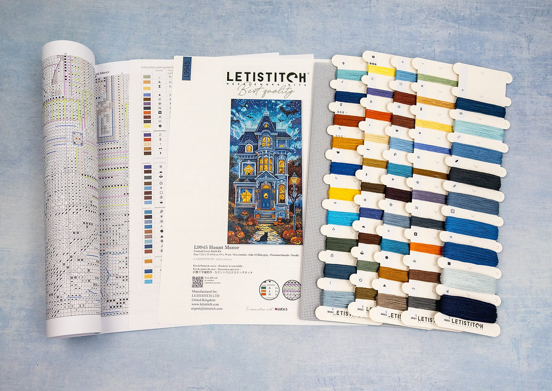 Kit de Punto de Cruz Letistitch "Mansión Encantada" - L9945