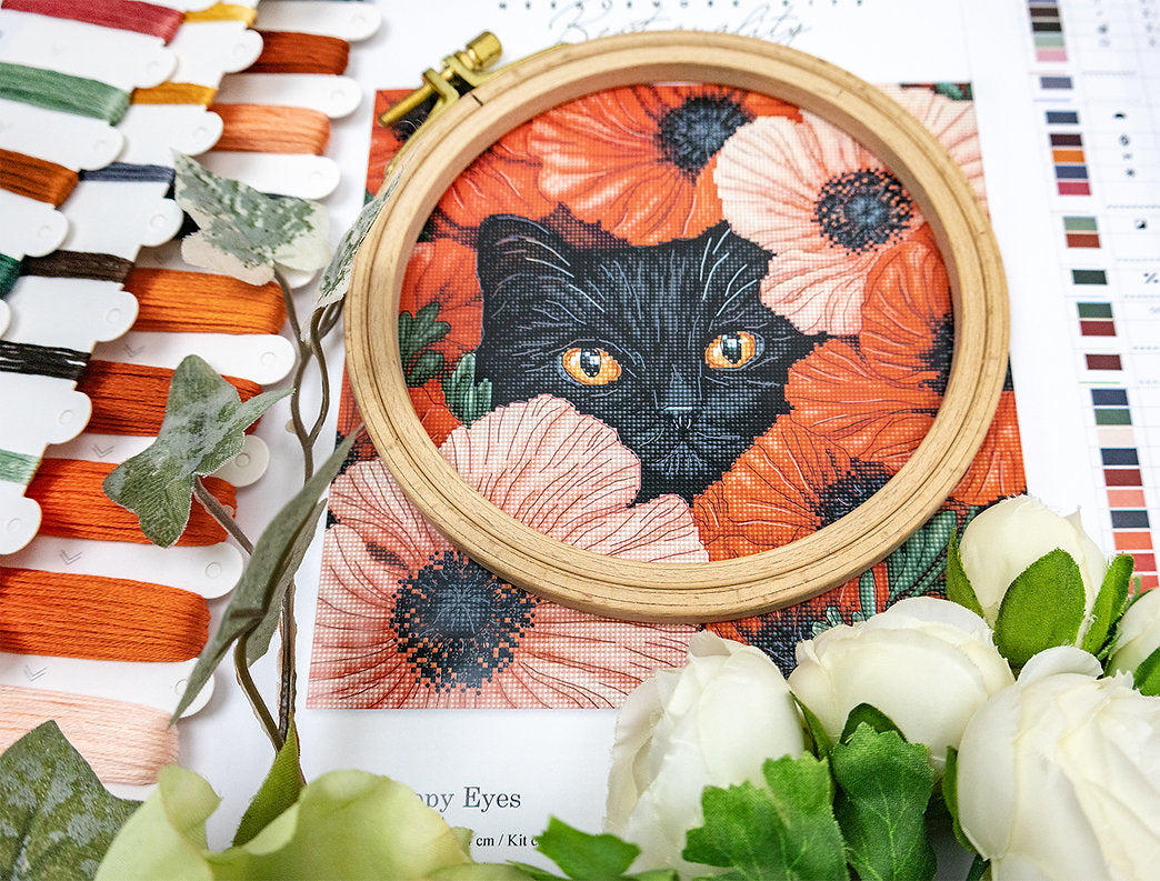 Kit de Punto de Cruz Letistitch "Ojos de Amapola" - L9949