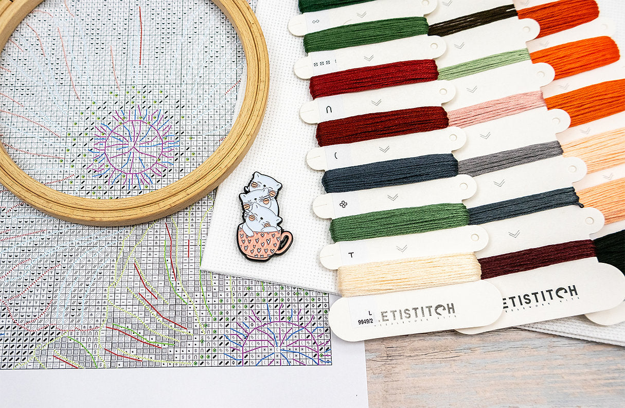 Kit de Punto de Cruz Letistitch "Ojos de Amapola" - L9949