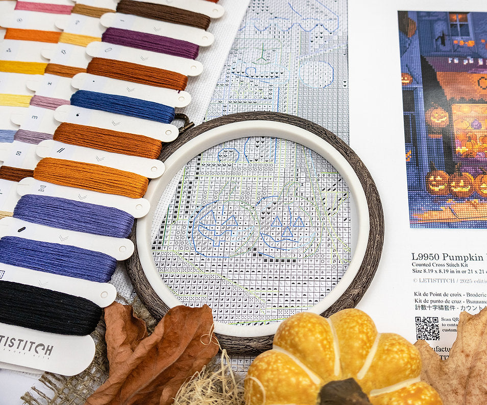 Kit de Punto de Cruz Letistitch "Pumpkin Line" - L9950