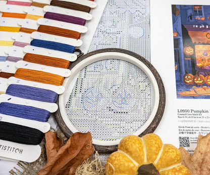Kit de Punto de Cruz Letistitch "Pumpkin Line" - L9950