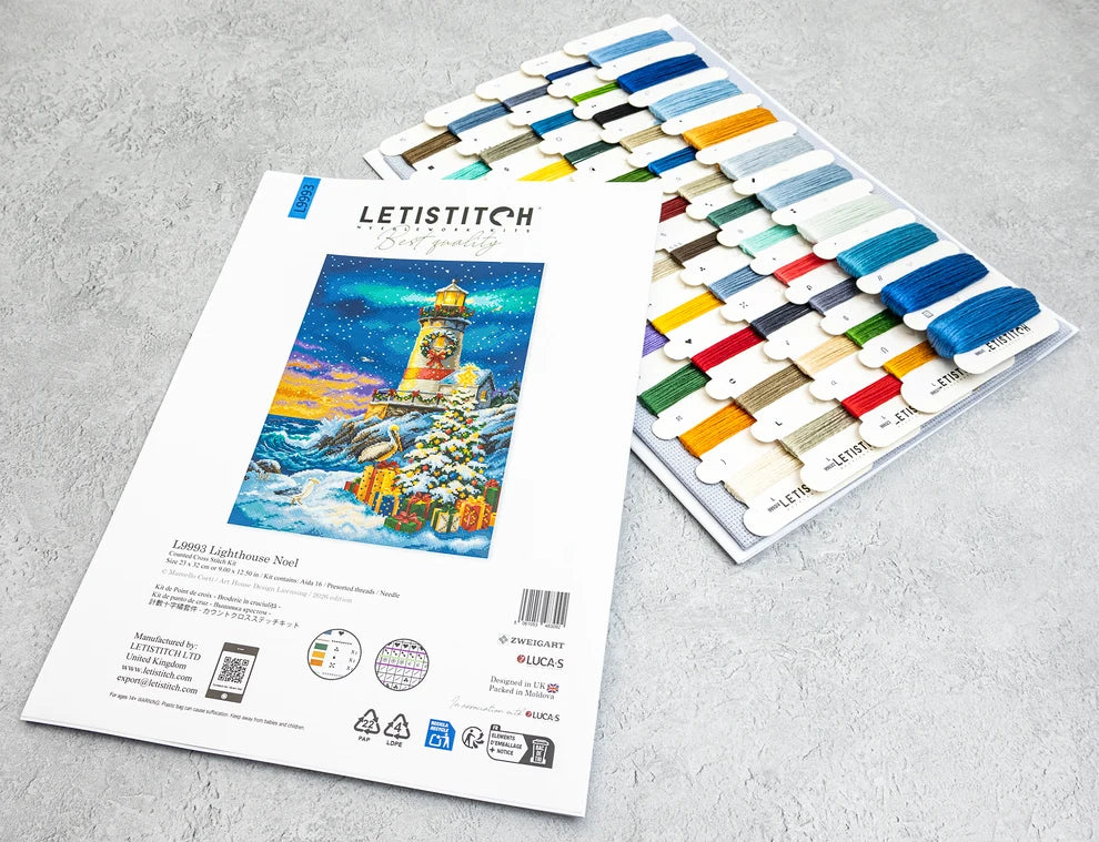 Kit de Ponto de Cruz Letistitch "Farol de Natal" - L9993
