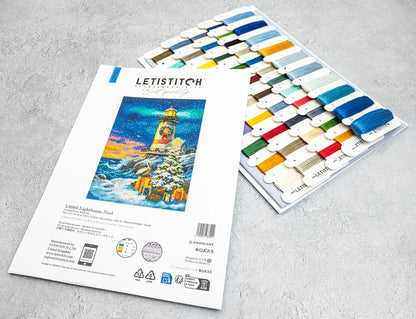 Kit de Ponto de Cruz Letistitch "Farol de Natal" - L9993