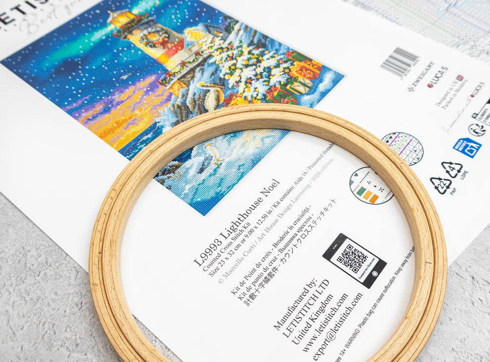 Kit de Ponto de Cruz Letistitch "Farol de Natal" - L9993