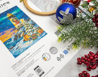 Kit de Ponto de Cruz Letistitch "Farol de Natal" - L9993