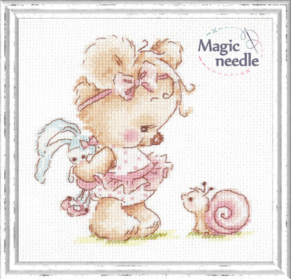 Kit de Punto de Cruz "Eres mi amigo!" 17-16 Magic Needle