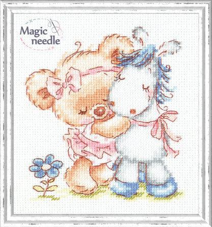 Kit de Punto de Cruz "Quiero a mi Caballo" 17-18 Magic Needle