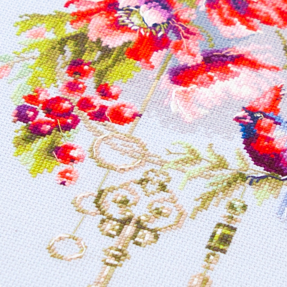 Kit de Punto de Cruz "Keys to be Happy" 70-20 Magic Needle