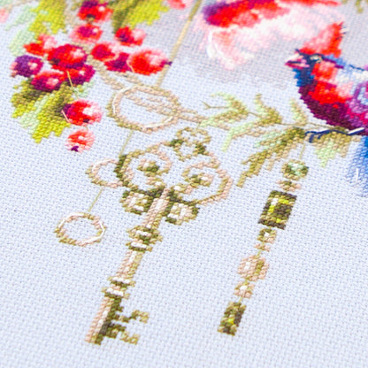 Kit de Punto de Cruz "Keys to be Happy" 70-20 Magic Needle