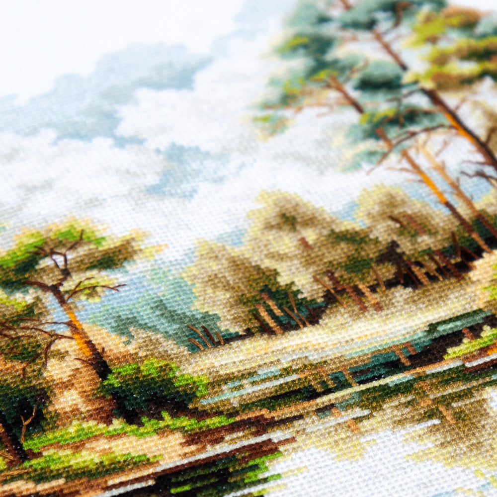 Kit de Punto de Cruz "Lago en el Bosque" 70-39 Magic Needle