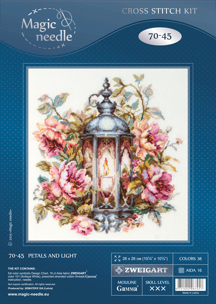 Kit de Punto de Cruz "Petals and Light" 70-45 Magic Needle