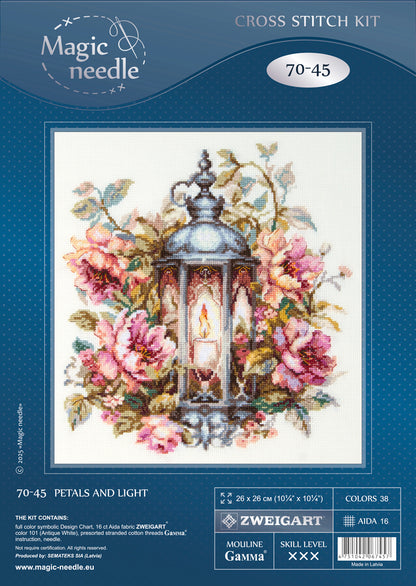Kit de Punto de Cruz "Petals and Light" 70-45 Magic Needle