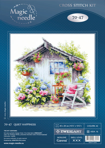 Kit de Punto de Cruz "Quiet Happiness" 70-47 Magic Needle