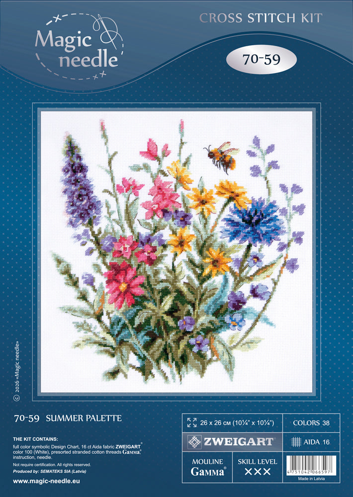 Kit de Punto de Cruz "Summer Palette" 70-59 Magic Needle
