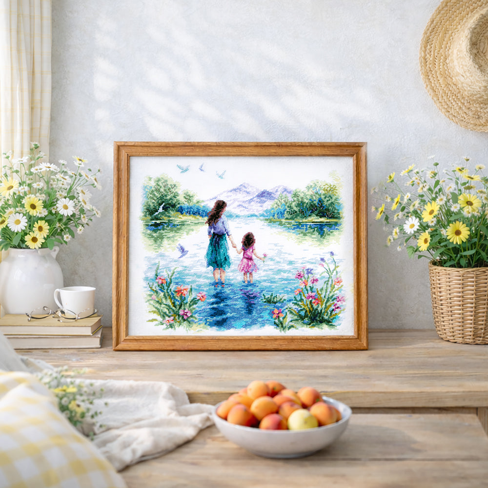 Kit de Punto de Cruz "Con Mamá!" 70-60 Magic Needle