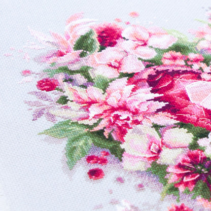 Kit de Punto de Cruz "Corazón Floral" 70-15 Magic Needle