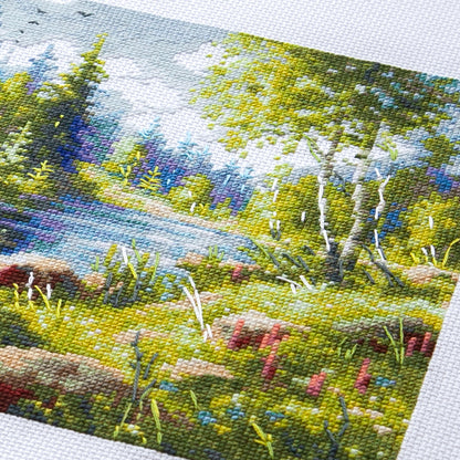 Kit de Ponto de Cruz "Um Dia de Calma" 70-61 Magic Needle